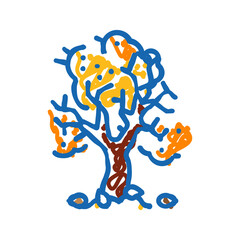 tree autumn icon doodle illustration