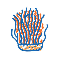 Fototapeta premium cordyceps mushroom icon doodle illustration