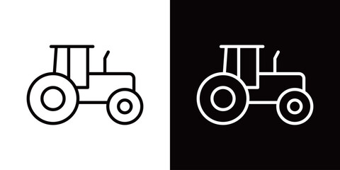 トラクターのラインアイコン