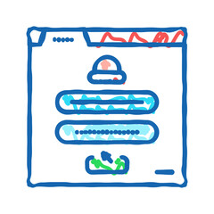 web registration icon doodle illustration