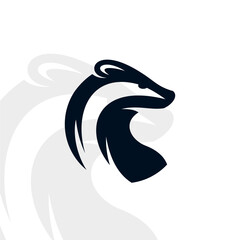 Naklejka premium Badger logo on isolated background v97