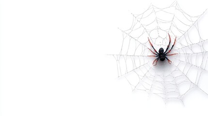 Obraz premium A spider is sitting on a web