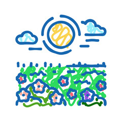sun spring icon doodle illustration
