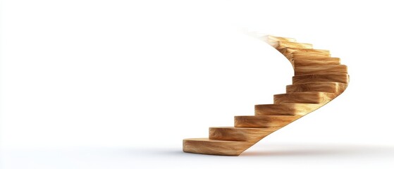 Unique wooden spiral staircase design concept.