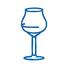 alcohol wine glass icon doodle illustration