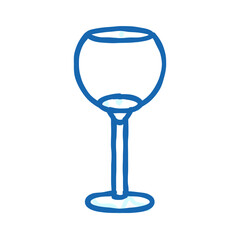 cabernet wine glass icon doodle illustration