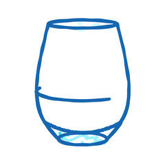goblet wine glass icon doodle illustration