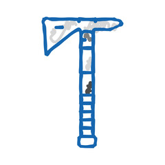 tactical axe hatchet icon doodle illustration