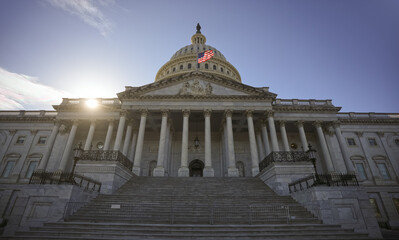 Capitol dome in Washington, DC. The state capitol buildings in Washington, DC. The Congress in...