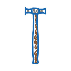 planishing hammer tool icon doodle illustration