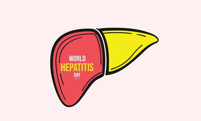 World Hepatitis Day. background, banner, card, poster, template. Vector illustration.