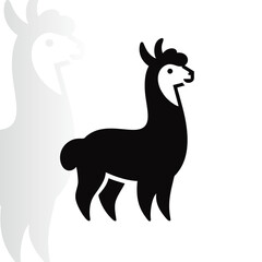 Obraz premium Alpaca logo on isolated background v60