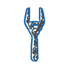 fan clutch wrench tool icon doodle illustration