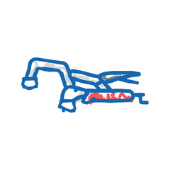 Obraz premium bench clamp icon doodle illustration