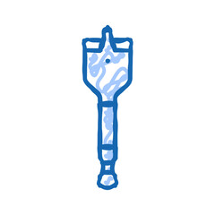 spade drill bit icon doodle illustration