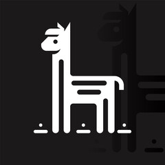 Alpaca logo on isolated background v81