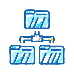 directory folder icon doodle illustration