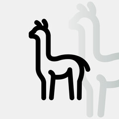 Obraz premium Alpaca logo on isolated background v97