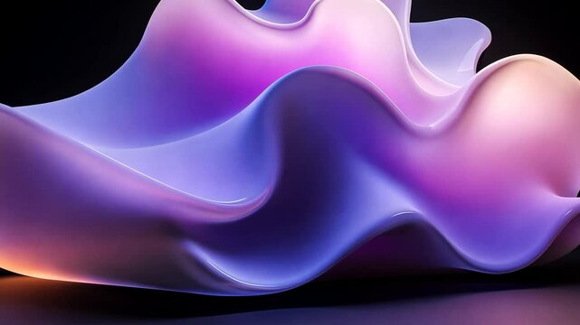 Abstract purple and pink glowing waves, dark background, digital art, website header