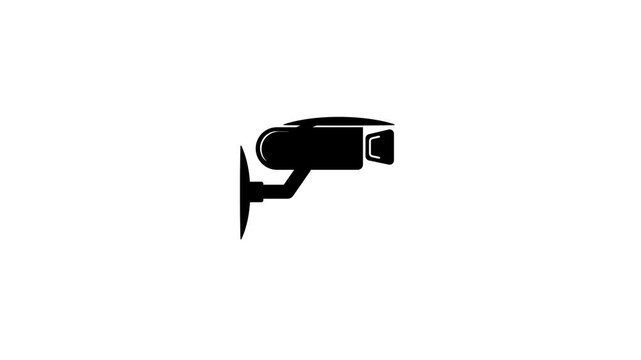 CC tv camera icon animation.