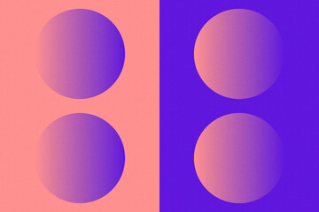 Wavy Curvy Circular and Circle Shapes and Designs Purple and Orange Colors Grainy Texture Modern Abstract Background Geometric Background