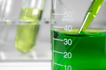 green chemistry beaker and test tube