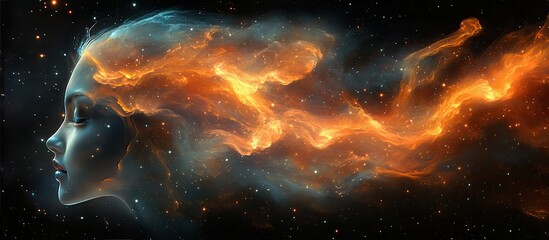 Cosmic Woman Nebula Dream.