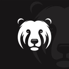 Bear logo on isolated background