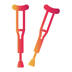 crutches Gradient icon