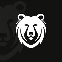 Bear logo on isolated background