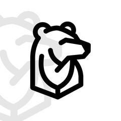 Bear logo on isolated background