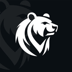 Bear logo on isolated background