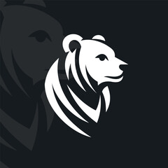 Bear logo on isolated background