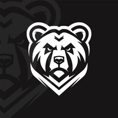 Bear logo on isolated background