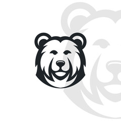Bear logo on isolated background