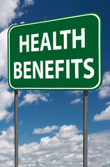 health benefits sign