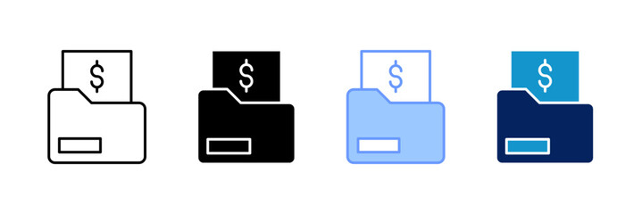 Folder Icon Set Multiple Style Collection