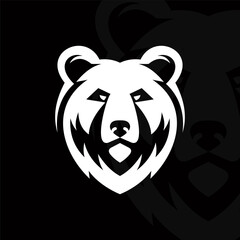 Bear logo on isolated background