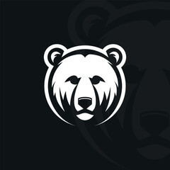 Bear logo on isolated background