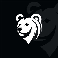 Bear logo on isolated background
