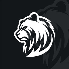 Bear logo on isolated background