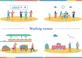 Obraz premium 働く女性 ビジネスシーン素材集 