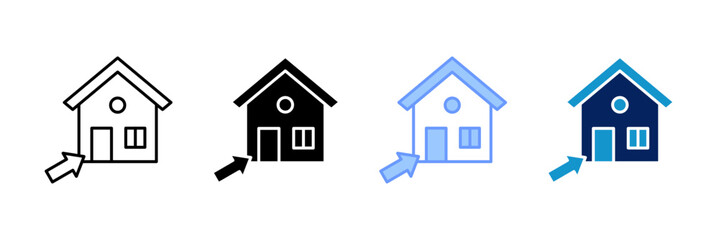 Open House Icon Set Multiple Style Collection