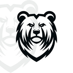 Bear logo on isolated background