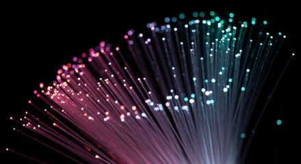 Abstract Fiber Optics Light Network Technology Background