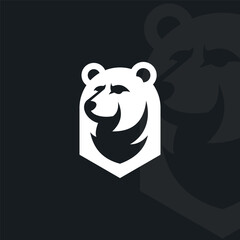 Bear logo on isolated background