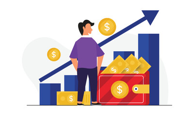 Investment concept. savings and savings growth, investing money for self-development, health and savings. financial management
