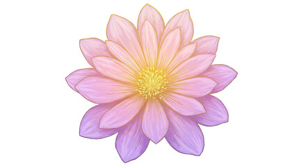 Pastel Pink and Purple Lotus Blossom