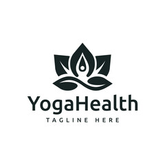 Obraz premium yoga nature health lotus logo design