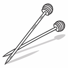 Illustration Of Two Honey Dippers Isolated On A White Background